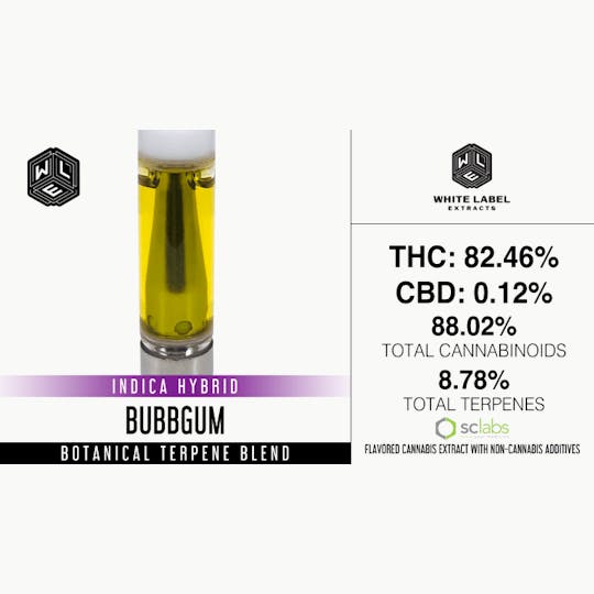 White Label Extracts - WLE | Bubbgum | Botanical Terpene Blend Cartridge (1g) - 1