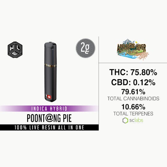 White Label Extracts - WLE | Poontang Pie | All-In-One Live Resin Cartridge (2g) - 1