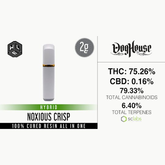 White Label Extracts - WLE | Noxious Crisp | All-In-One Cured Resin Cartridge (2g) - 1