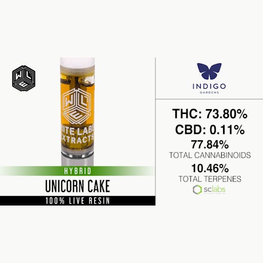 White Label Extracts - WLE | Unicorn Cake | Live Resin Cartridge (1g) - 1