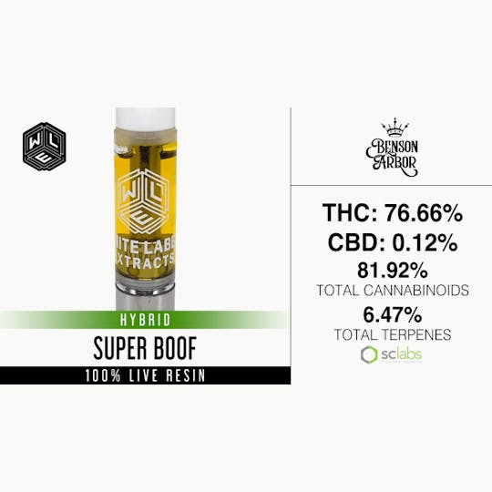 White Label Extracts - WLE | Super Boof | Live Resin Cartridge (1g) - 1