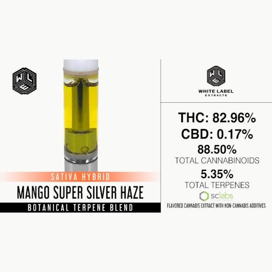 White Label Extracts - WLE | Mango Super Silver Haze | Botanical Terpene Blend Cartridge (1g) - 1