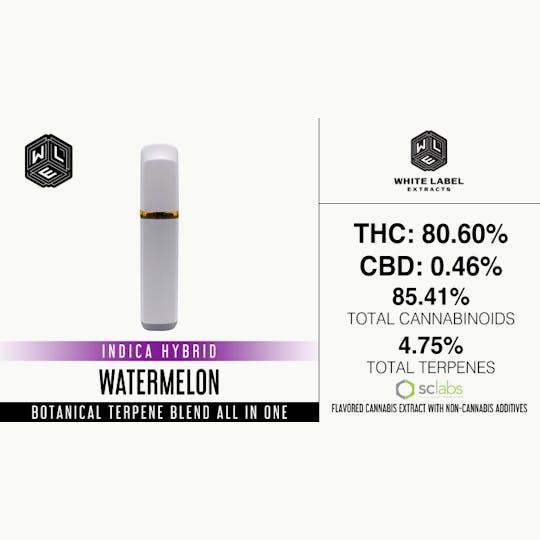 White Label Extracts - WLE | Watermelon | All-In-One Botanical Terpene Blend Cartridge (1g) - 1