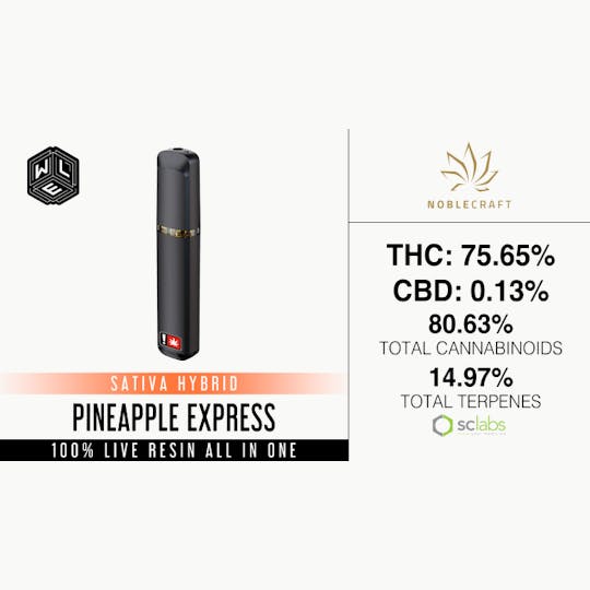 White Label Extracts - WLE | Pineapple Express | All-In-One Live Resin Cartridge (1g) - 1