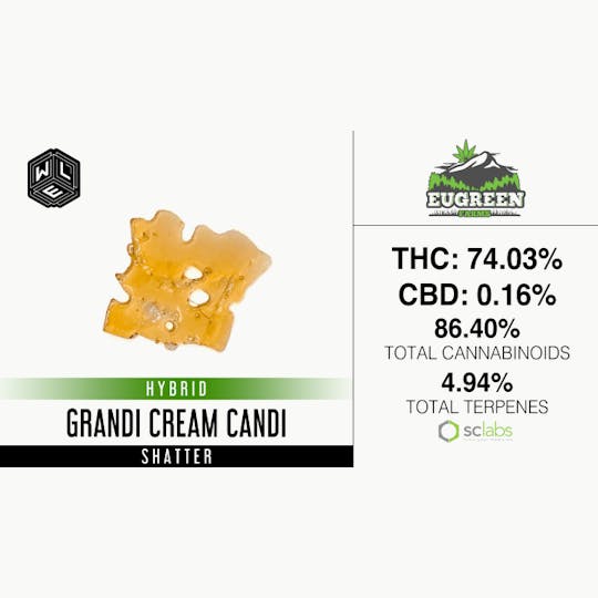 White Label Extracts - WLE | Grandi Cream Candi | Shatter (1g) - 1
