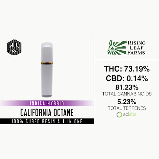 White Label Extracts - WLE | California Octane | All-In-One Cured Resin Cartridge (1g) - 1
