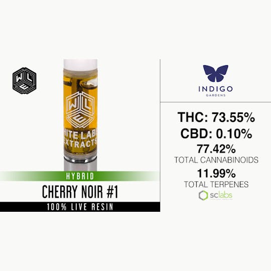 White Label Extracts - WLE | Cherry Noir #1 | Live Resin Cartridge (1g) - 1