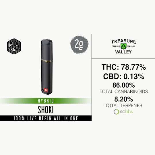White Label Extracts - WLE | Shoki | All-In-One Live Resin Cartridge (2g) - 1