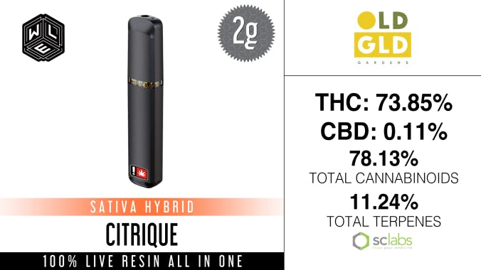 White Label Extracts - WLE | Citrique | All-In-One Live Resin Cartridge (2g) - 1