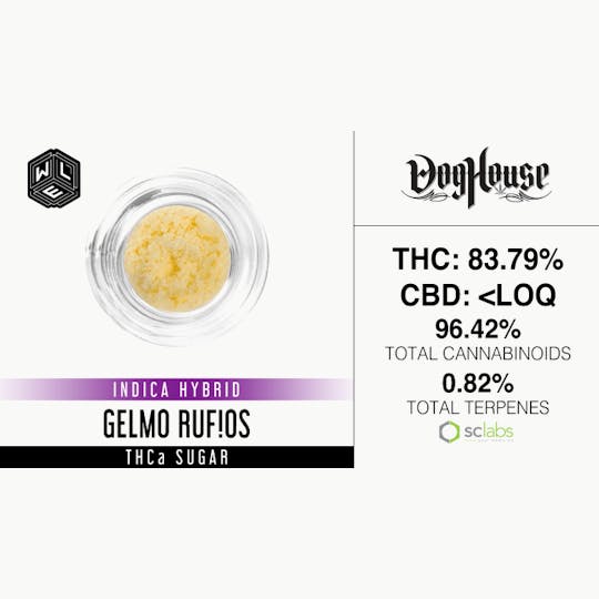 White Label Extracts - WLE | Gelmo Rufios | THCa Sugar (1g) Indica Hybrid - 1