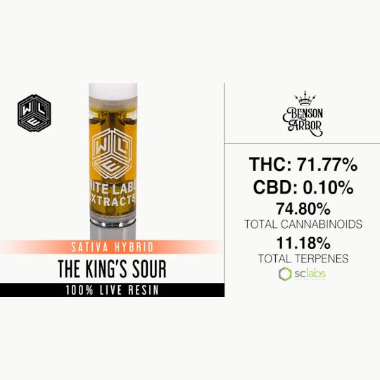 White Label Extracts - WLE | The Kings Sour | Live Resin Cartridge (1g) - 1