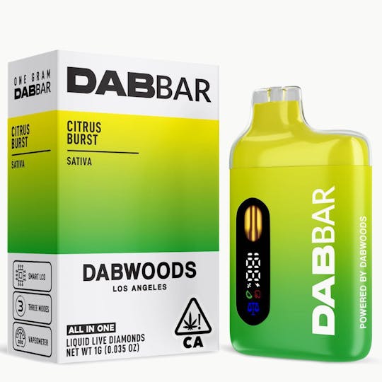 Dabwoods - VAPE - DABBAR 2.0 LIQUID DIAMOND CITRUS BURST 1G - 1