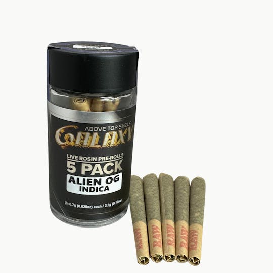 Galaxy - Alien OG Rosin Infused Prerolls 5 pack - CA - 1