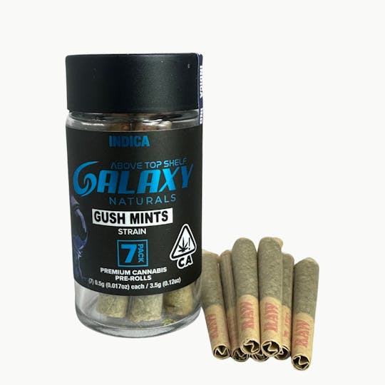 Galaxy - Gush Mints Naturals 7 Pack Prerolls - CA - 1