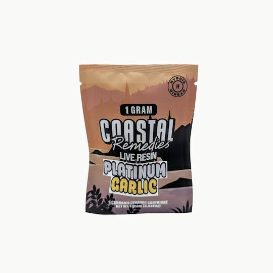 Coastal Remedies - Platinum Garlic | 1g Live Resin Cartridge | Coastal Remedies - 1
