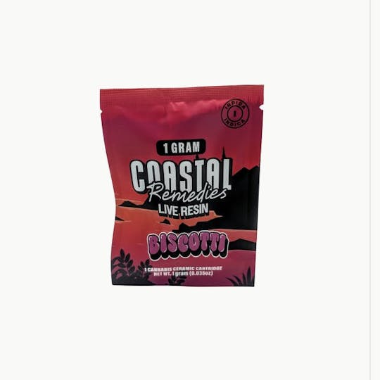 Coastal Remedies - Biscotti | 1g Live Resin Cartridge | Coastal Remedies - 1