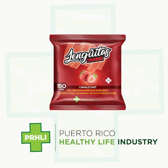 Puerto Rico Healthy Life - Lengüitas High Dose 150mg Strawberry - Single Unit - 1