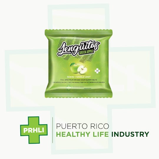 Puerto Rico Healthy Life - Lengüitas 50mg High Dose Green Apple - Single Unit - 1