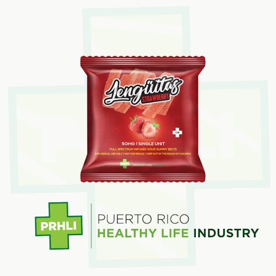 Puerto Rico Healthy Life - Lengüitas 50mg High Dose Strawberry - Single Unit - 1