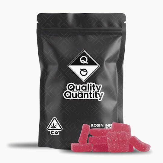 Quality Over Quantity - Sour Watermelon 1:1 CBN:THC Rosin Gummies 100mg - 1