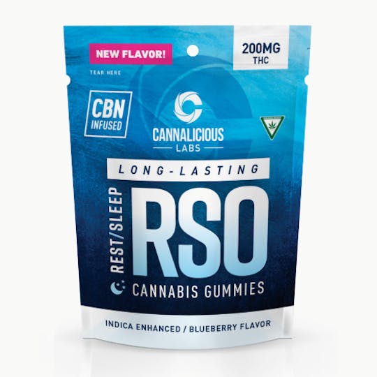 Cannalicious Labs - RSO Rest Gummy - Blueberry - Indica - 200mg - 1