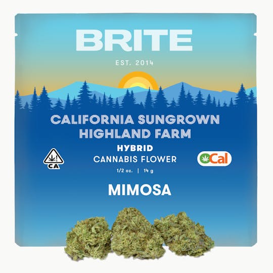 Brite Labs - BRITE Highland OCal Flower (14g) - Hybrid - Mimosa - 1