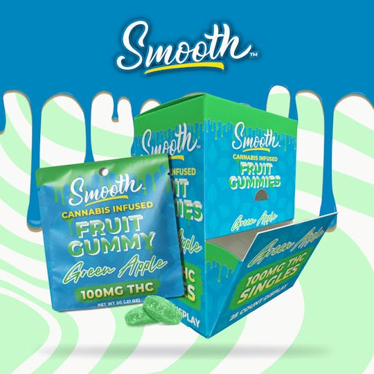 Smooth OKC - Green Apple - 100mg THC Single Gummies - 1