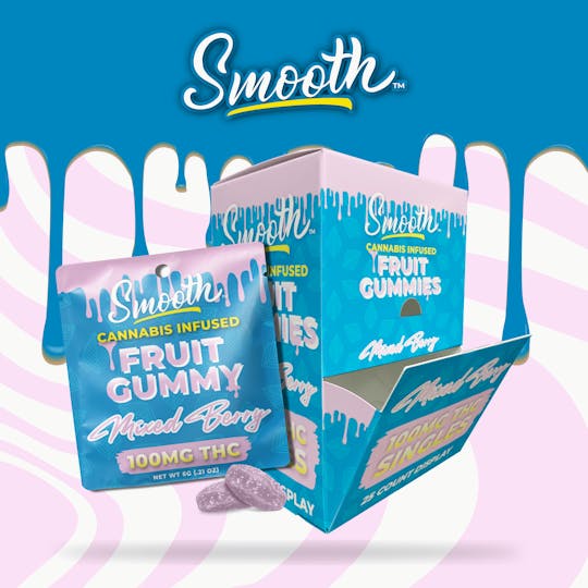 Smooth OKC - Mixed Berry - 100mg THC Single Gummies - 1