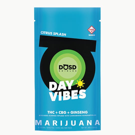 DŌSD Edibles - DAY VIBES - Citrus Splash CBG + Ginseng - 100mg - 1