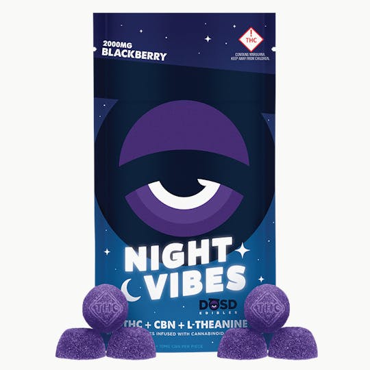 DŌSD Edibles - NIGHT VIBES - Blackberry CBN + L-Theanine - 2000mg - 1