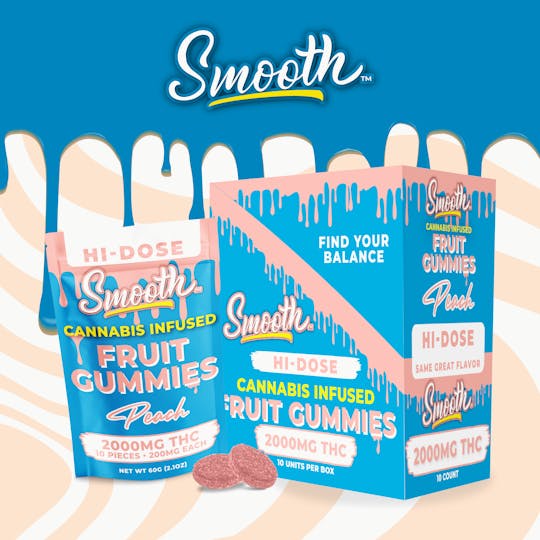 Smooth OKC - Peach - 2000mg THC Gummies - 1