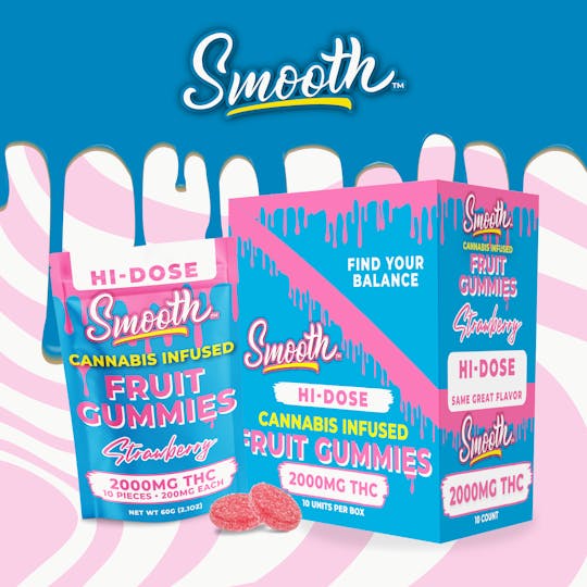 Smooth OKC - Strawberry - 2000mg THC Gummies - 1