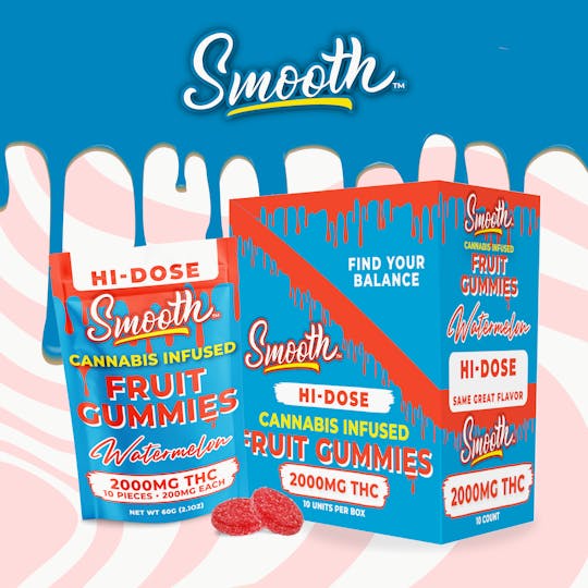 Smooth OKC - Watermelon - 2000mg THC Gummies - 1