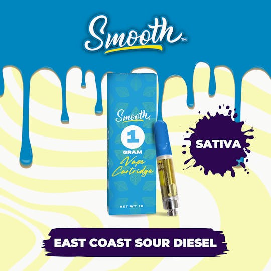 Smooth OKC - East Coast Sour Diesel - 1g Vape Cartridge - 1