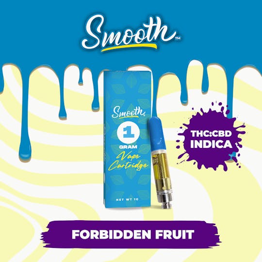 Smooth OKC - Forbidden Fruit - 1:1 THC:CBD - 1g Vape Cartridge - 1