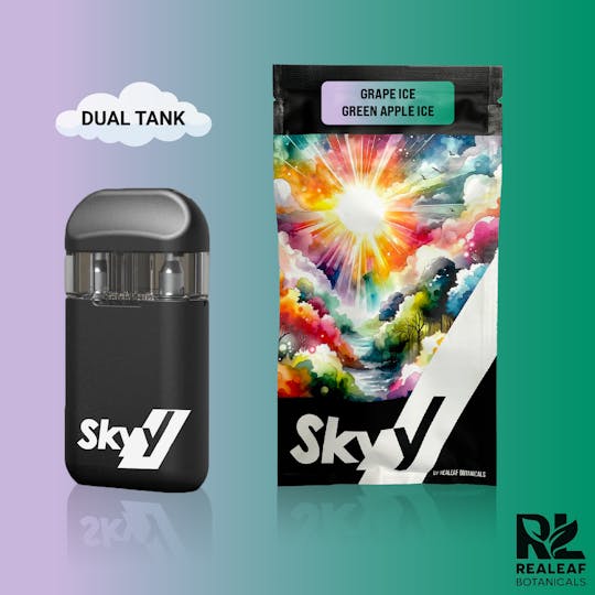 Realeaf Botanicals - Grape Ice & Green Apple Ice Dual Tank Disposable Pen 2.0g - 1