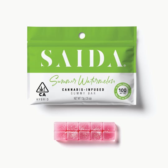 Saida - Saida - Gummy Bar - Summer Watermelon - 100mg THC - 1