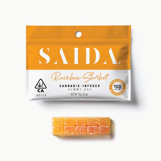 Saida - Saida - Gummy Bar - Rainbow Sherbet - 100mg THC - 1