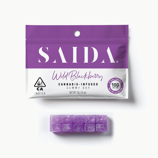 Saida - Saida - Gummy Bar - Wild Blackberry - 100mg THC - 1