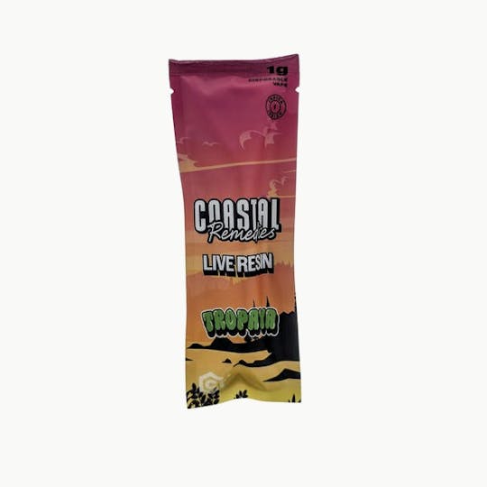 Coastal Remedies - Tropaya | 1g Live Resin Disposable Cartridge | Coastal Remedies - 1