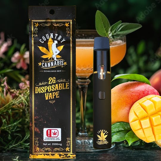 Country Cannabis - Mango Bellini | Disposable Vape | 2G - 1