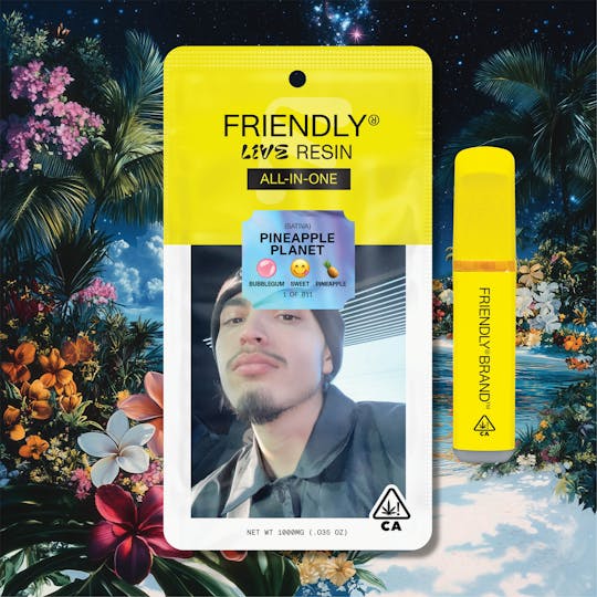 Friendly Brand - Pineapple Planet 1g Live Resin ALL-IN-ONE - 1