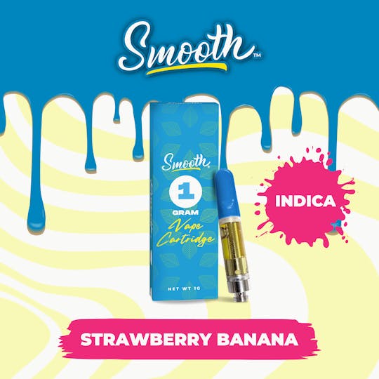 Smooth OKC - Strawberry Banana - 1g Vape Cartridge - 1