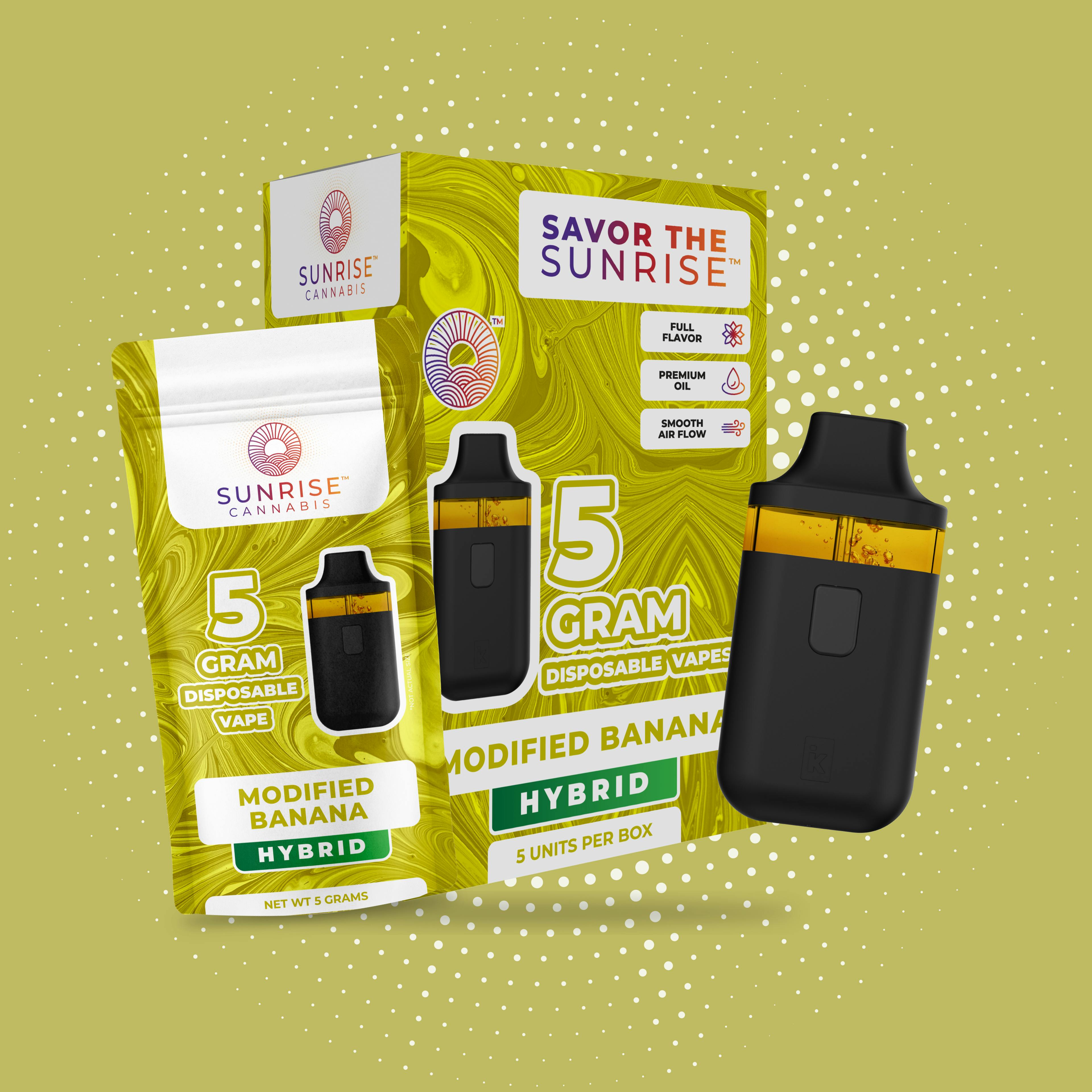 Sunrise Cannabis - Modified Banana - 5g Disposable - 1