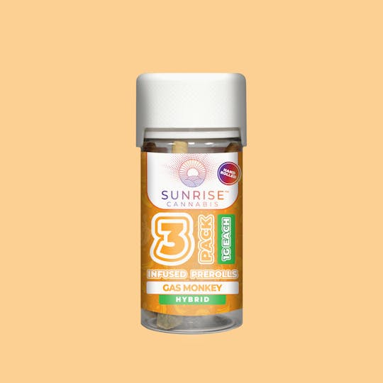 Sunrise Cannabis - Gas Monkey - 1g/3Pk Infused Prerolls - 1