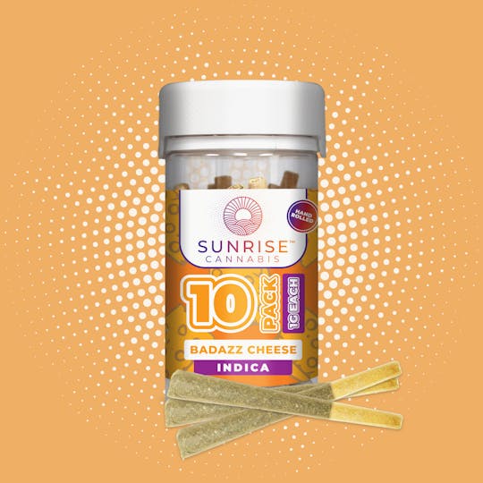 Sunrise Cannabis - Badazz Cheese - 1g/10Pk Infused Prerolls - 1