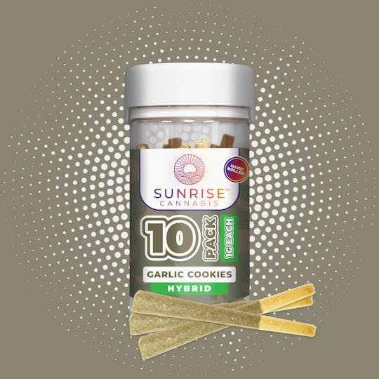 Sunrise Cannabis - Garlic Cookies - 1g/10Pk Infused Prerolls - 1