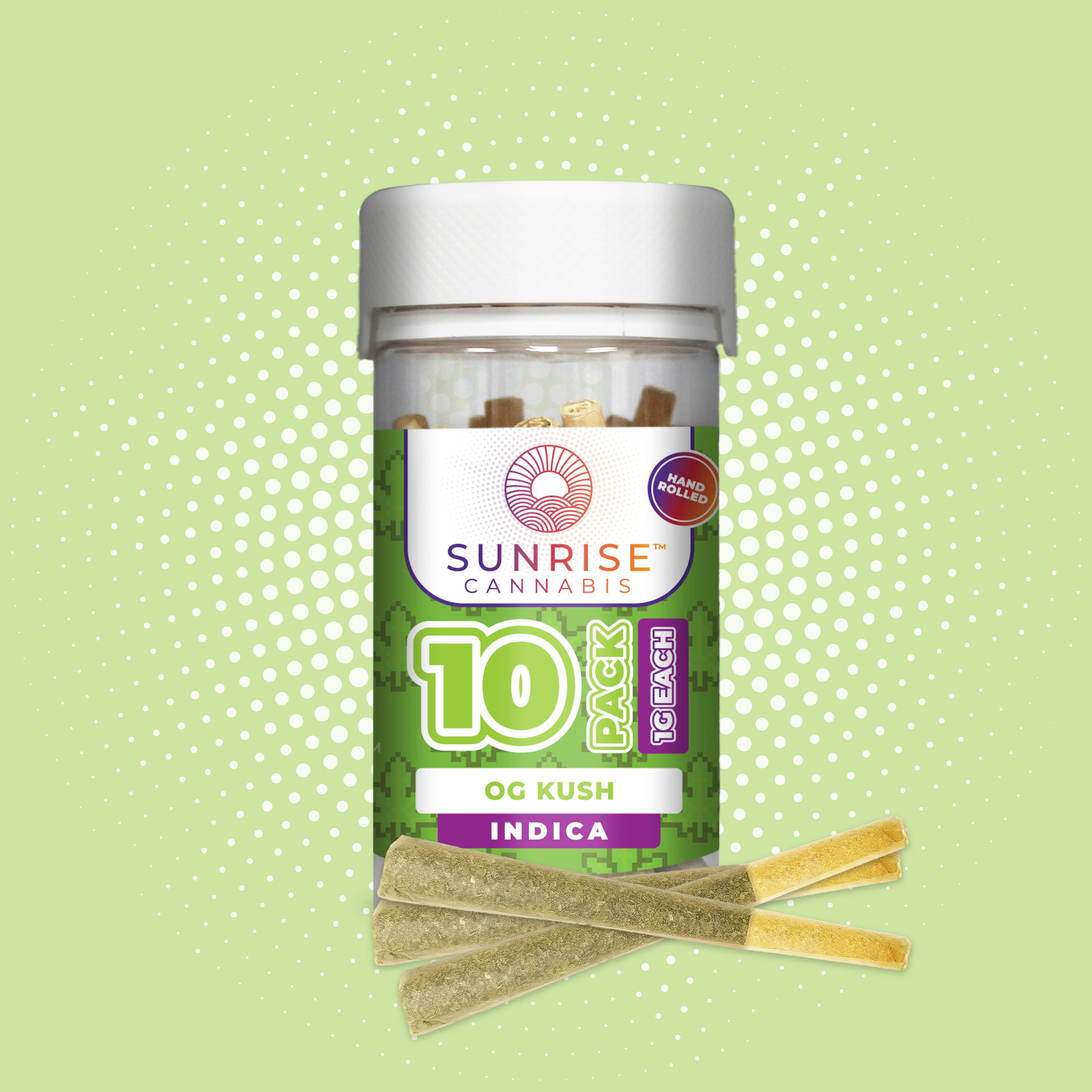 Sunrise Cannabis - OG Kush - 1g/10Pk Infused Prerolls - 1