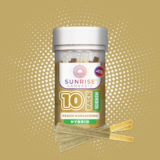 Sunrise Cannabis - Peach Maraschino - 1g/10Pk Infused Prerolls - 1