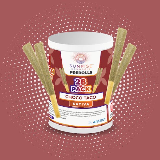 Sunrise Cannabis - Choco Taco - 28PK /1g Prerolls - 1